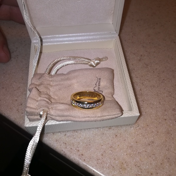 ashlynn avenue solar 18k yellow gold-plated ring - Picture 1 of 3